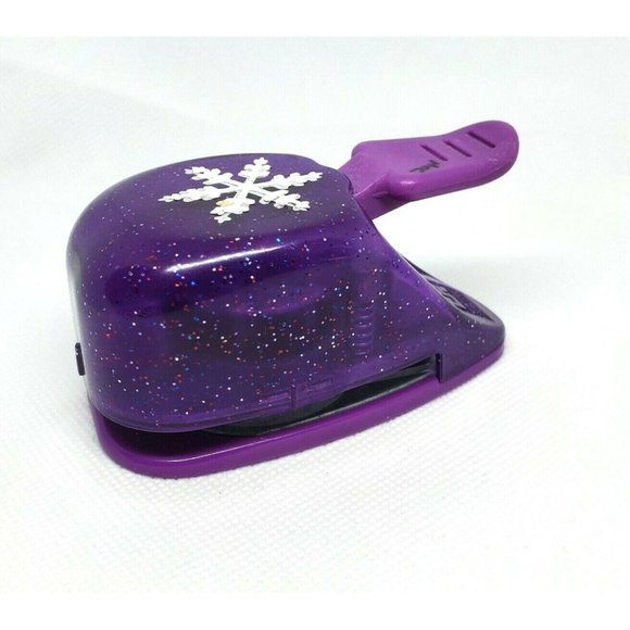 Purple Glitter EK Success Snowflake Pop Up Craft Paper Shaper Scrapbooking - Picture 5 of 12